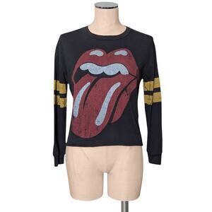 ROLLING STONES Raglan Graphic Print T- Shirt Shirt XS